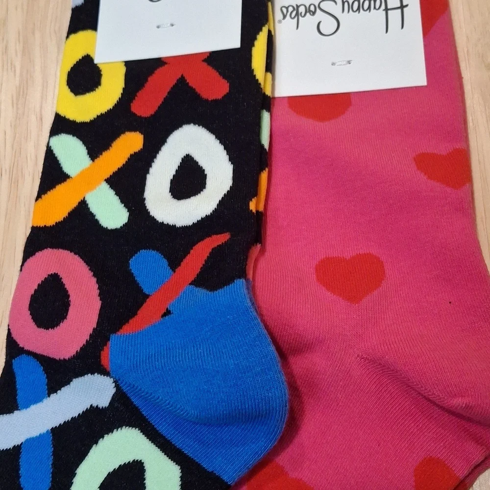 Happy Socks Bundle- XO & Heart Pattern Socks